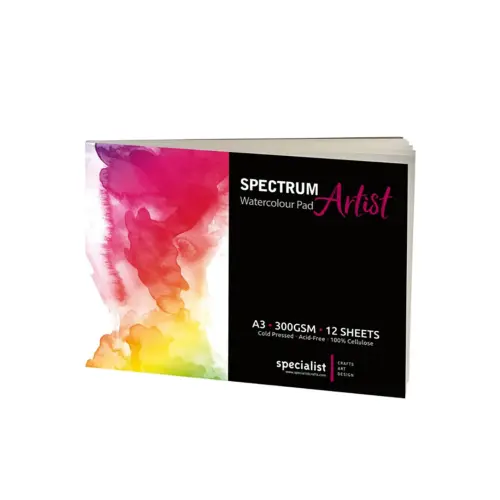 A3/420 x 297mm Specialist Crafts Landscape Watercolour Painting Pad - 300gsm - 12 Page - Each