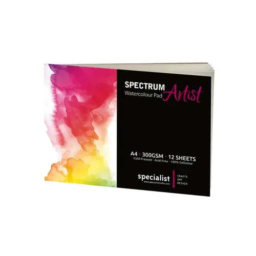 A4/297 x 210mm Specialist Crafts Landscape Watercolour Painting Pad - 300gsm - 12 Page - Each