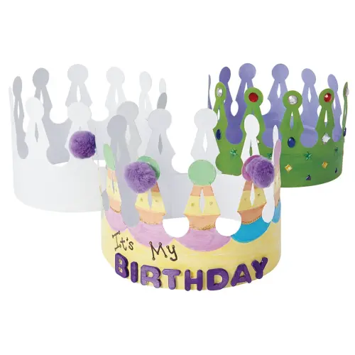 Decorate Your Own Crowns - 610 x 127mm - Assorted - Pack of 24