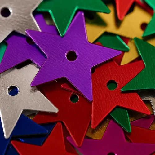 Mixed Star Sequins - Assorted - 90g Tub - Each