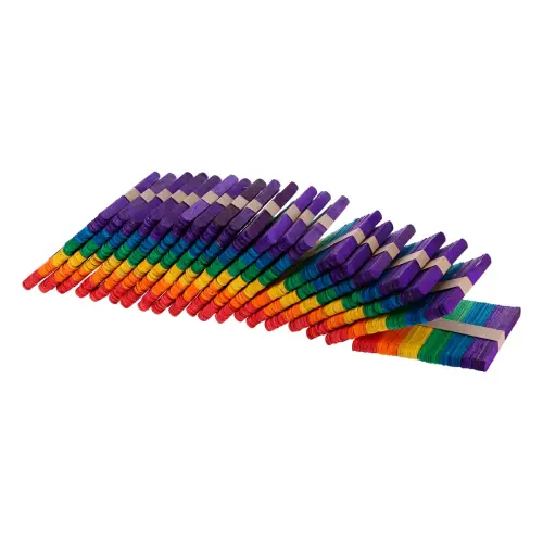 Coloured Lollipop/Craft Sticks - 110 x 10mm - Assorted - Pack of 1000