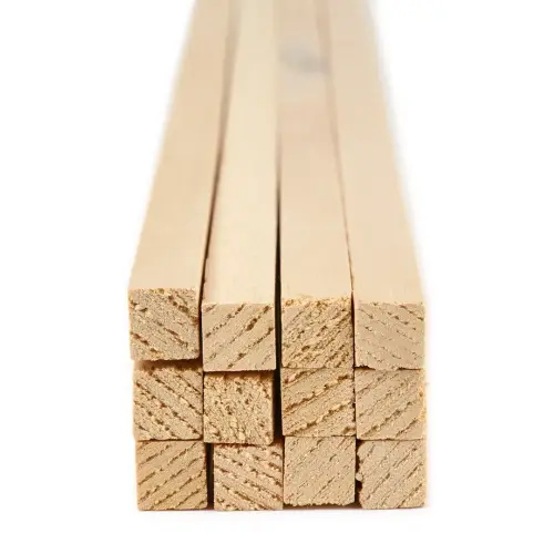 Jelutong Square Sections - 8 x 600mm - Pack of 100