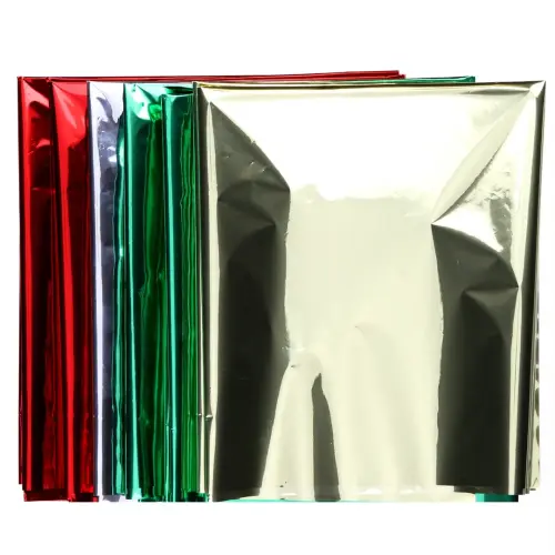 Metallised Assorted Colour Tissue Paper - 457 x 762mm - Pack of 12