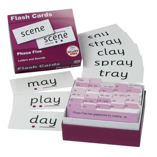 Smart Kids Flash Cards - Phase 5 - 135 x 65mm - Pack of 250