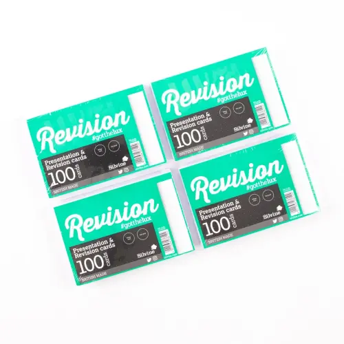Silvine Luxpad Presentation & Revision Cards - 6 x 4"/152 x 102mm (100 cards per pack) - Pack of 10