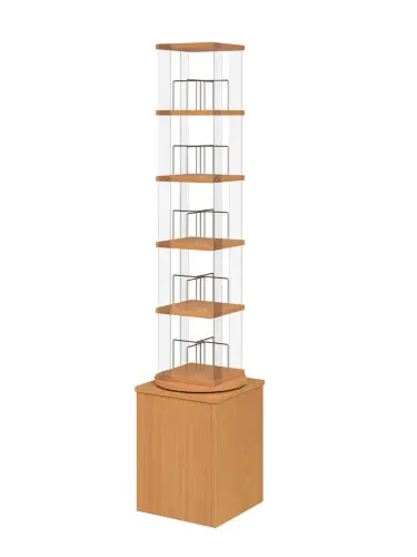 Beech Tower Paperback Spinner - 1660 x 400 x 400mm - Each