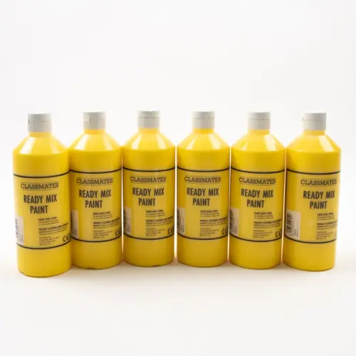 Yellow Ready Mixed Liquid Poster Paint - 500ml - Pack of 6