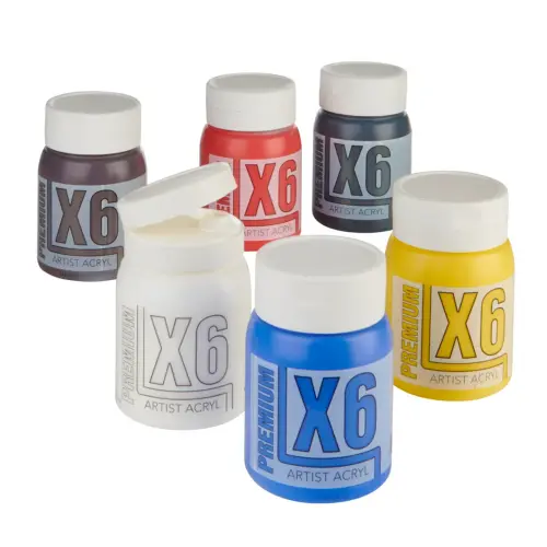 Specialist Crafts X6 Premium Acryl 500ml - Assorted - Pack of 6