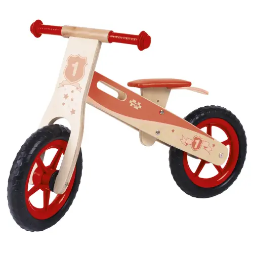 Bigjigs My First Wooden Balance Bike - Red - 800 x 380 x 550mm - Each