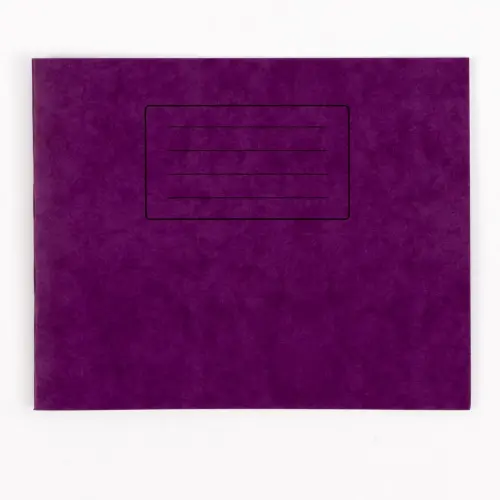 8 x 6.5"/200 x 165mm Purple Cover 4/15mm Lines Handwriting Exercise Book - 40 Page - Pack of 100