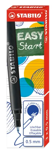 Stabilo EASYoriginal Blue Rollerball Handwriting Refills - 0.5mm Nib - Pack of 6