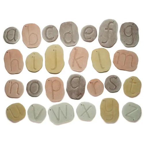 Yellow Door Feels-Write Tracing Letter Stones - Lowercase - 70-105mm - Pack of 26