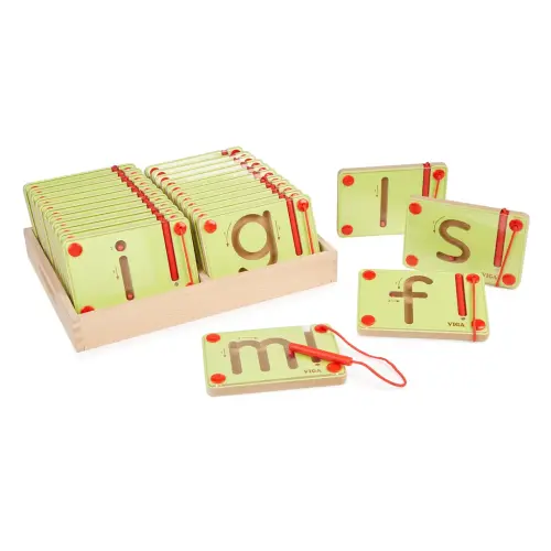 Magnetic Letter Formation Mazes - Lowercase - Assorted - Pack of 24 in Storage Tray