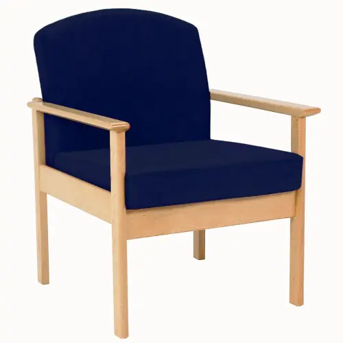 Thatcher Royal Blue Armchair - 610 x 710 x 760mm - Each
