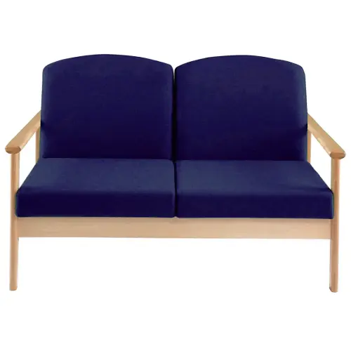 Thatcher Royal Blue 2 Seater Settee - 1370 x 710 x 840mm - Each