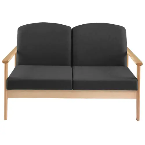 Thatcher Charcoal/Grey 2 Seater Settee - 1370 x 710 x 840mm - Each