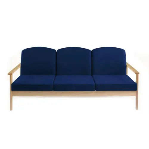 Thatcher Royal Blue 3 Seater Settee - 2080 x 710 x 840mm - Each