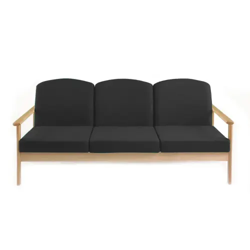 Thatcher Charcoal/Grey 3 Seater Settee - 2080 x 710 x 840mm - Each