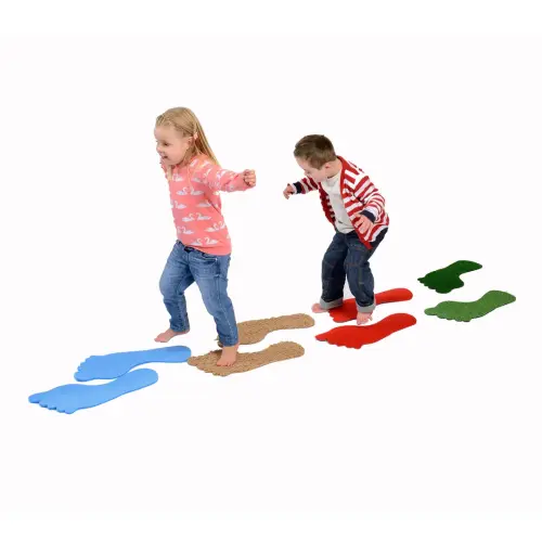 Textured Synthetic Grass, Coir, EVA Foam & Carpet Feet - 450 x 300mm - Assorted - Pack of 4 Pairs