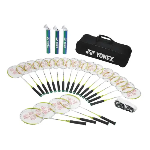 Yonex® School Badminton Kit - 20 x 27" Racquets, 3 Tubes Shuttlecocks, 2 Nets & Racquet Bag - Per Kit