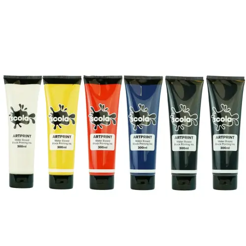 Scola Artprint Water Based Block Printing Inks - 300ml - Assorted - Pack of 6