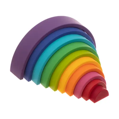 Large Silicone Rainbow - Assorted Colours & Sizes - Pack of 10