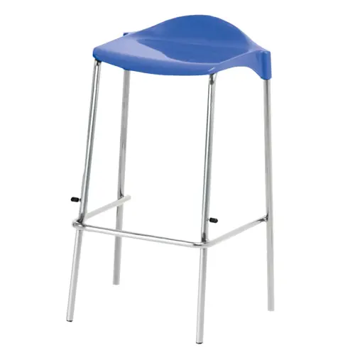 WSM Blue Four Legged Stool - Seat height: 560mm - Each