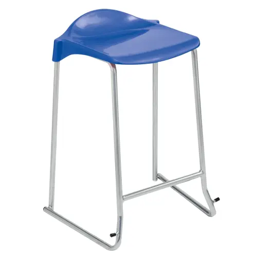 WSM Blue Four Legged Stool - Seat height: 685mm - Each