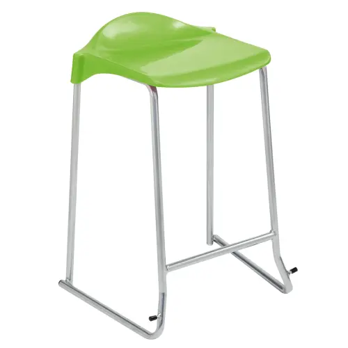 WSM Lime Skid Base Stool - Seat height: 610mm - Each
