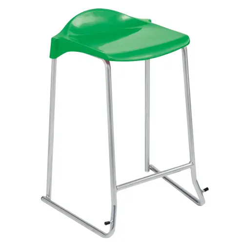WSM Green Skid Base Stool - Seat height: 685mm - Each