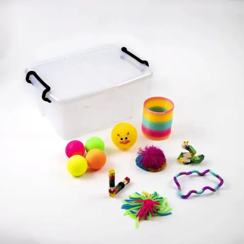 LDA Fidget Tactile Sensory Toys/Aids Kit 1 Tub - Assorted - Per Set