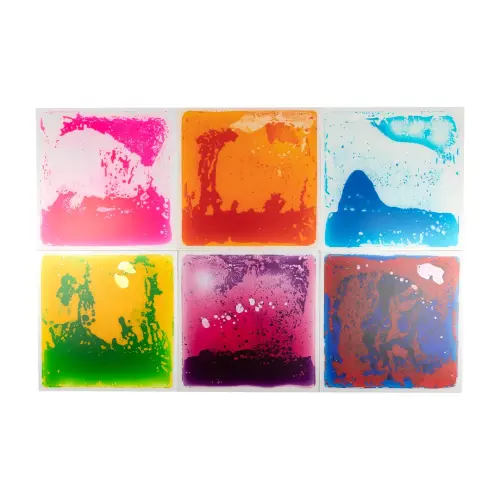 Sensory Liquid Floor Tiles - 500 x 500mm - Assorted - Pack of 6