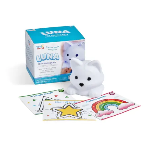 Learning Resources Sensory & Mindfulness Support Luna the Calming Kitty - 10.5 x 10.5cm - Each