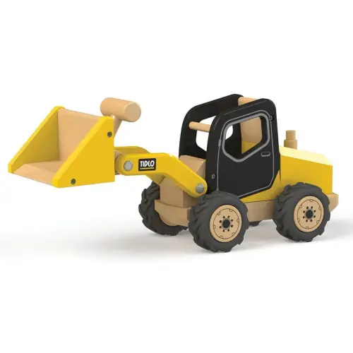 Tidlo Wooden Construction Front End Loader - 33 x 12.5 x 14.5cm - Each