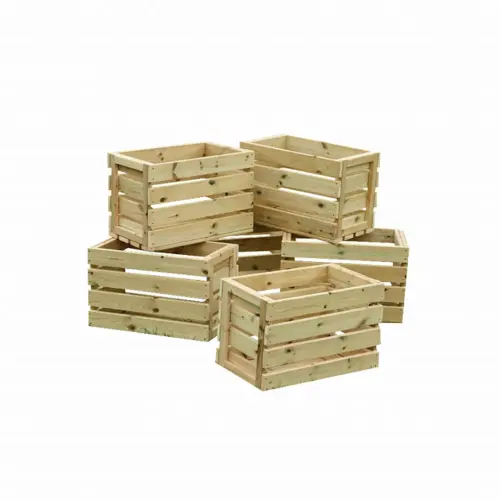 Newby Leisure Den Building Indoor/Outdoor Play Wooden Crates - 400 x 500 x 400mm - Pack of 6