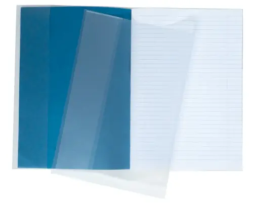 A4/297 x 210mm  Clear/Transparent Exercise Book Covers/Jackets - 110micron - Pack of 50