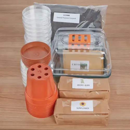 Philip Harris Plant Growth Kit - Includes Propagator, Pots, Compost & Seeds Kit - Per Set