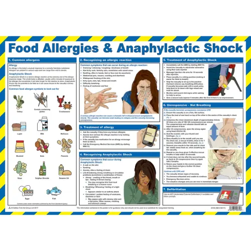 The Food Allergies and Anaphylactic Shock Poster - 590 x 420mm - Each