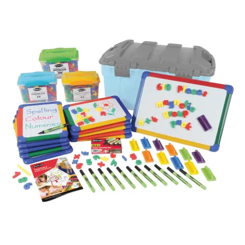 Show-Me Literacy Magnetic Whiteboard Group Pack with Accessories - Assorted - Pack of 610