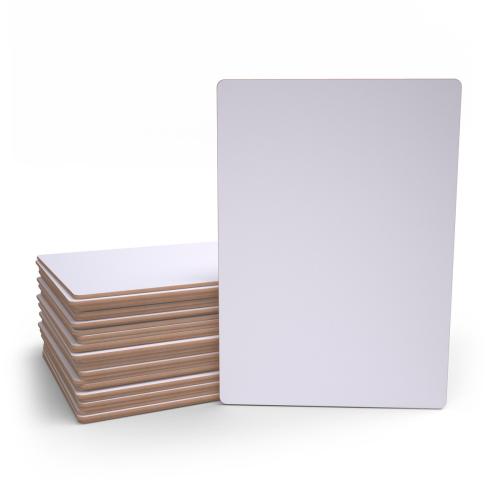 Show-Me A4/297 x 210mm Rigid Double Sided Plain/Plain Whiteboard/Lapboard with a durable enamel coating, and robust, recycled wood core - Pack of 30
