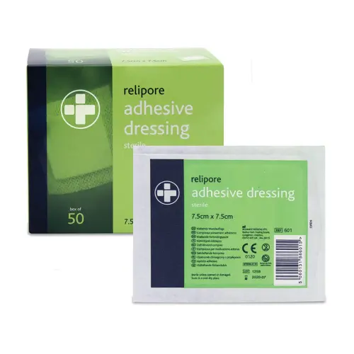 Relipore 7.5 x 7.5cm Sterile Dressing - Pack of 50