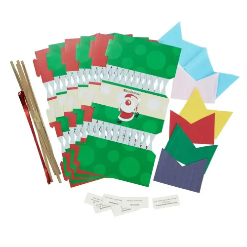 Make Your Own Christmas Crackers - Includes Hat, Joke & Snap - Pack of 6