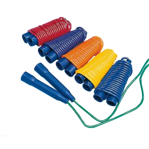 Spordas Coloured Skipping Ropes - 2.9m/9ft - Assorted - Pack of 6