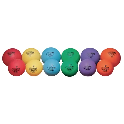 Spordas Coloured Poly PG Ball Set - 178mm - Assorted - Pack of 6
