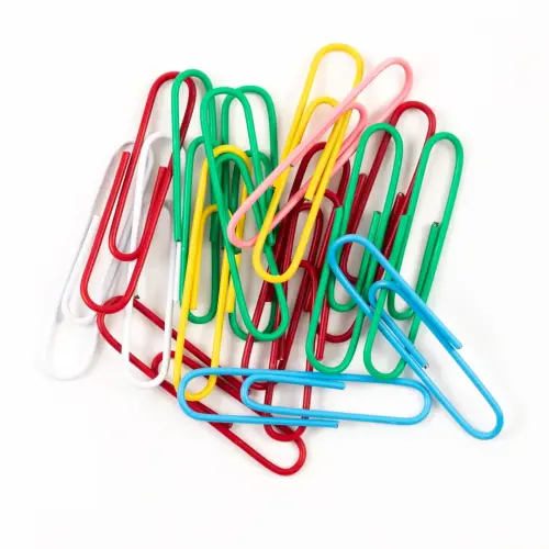 Giant Coloured Paper Clips - 50mm - Assorted - Tub of 125