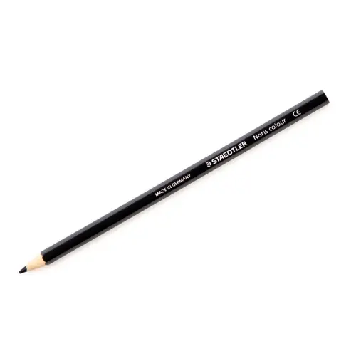 Staedtler Noris Colour 185 Single Colour Colouring Pencil - Black - Pack of 12