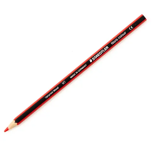 Staedtler Noris Colour 185 Single Colour Colouring Pencil - Red - Pack of 12