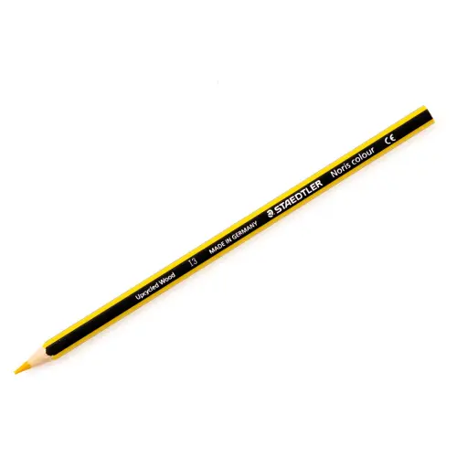 Staedtler Noris Colour 185 Single Colour Colouring Pencil - Yellow - Pack of 12