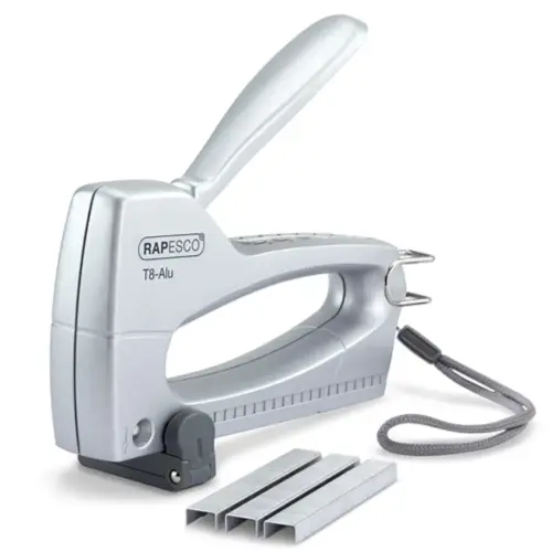 Rapesco T8-Alu Metal Wall Tacker - Uses 13/6, 13/8, 53/6 & 53/8 staples - Each