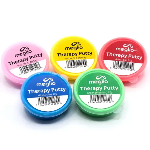 Meglio Fine Motor Skills Therapy Putty - 5 Assorted Colours & Strengths - Pack of 5